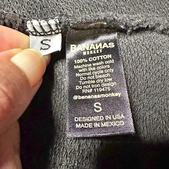 Bananas Monkey Premium Logo Sweat Shorts 7.5” Black Men’s S - Picture 8 of 8